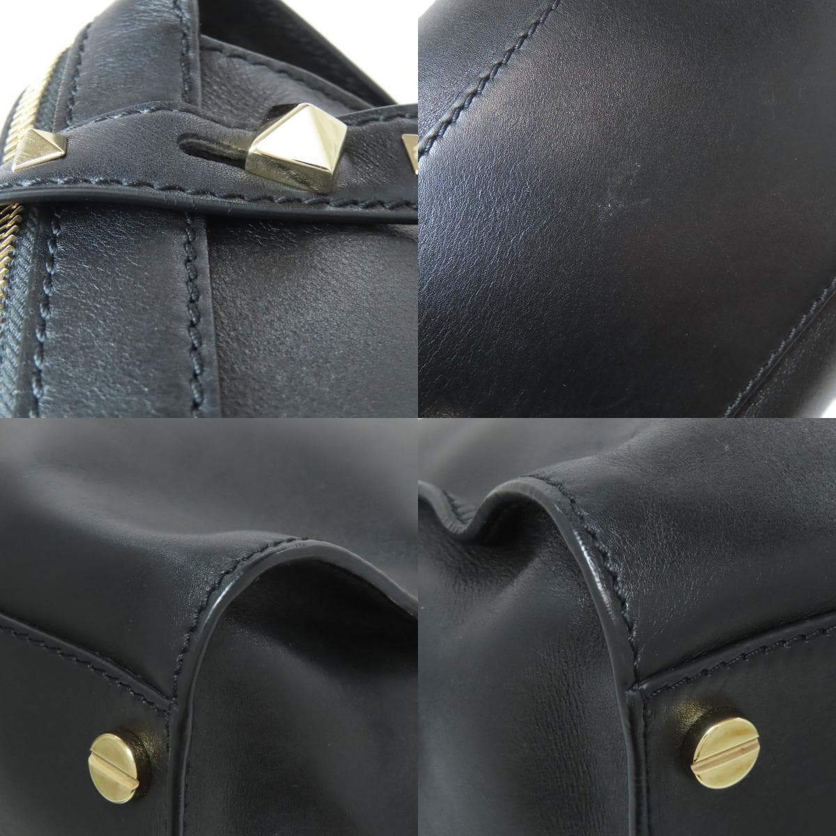 Valentino Studded Shoulder Bag Leather for Women [Used] [VALENTINO] 9