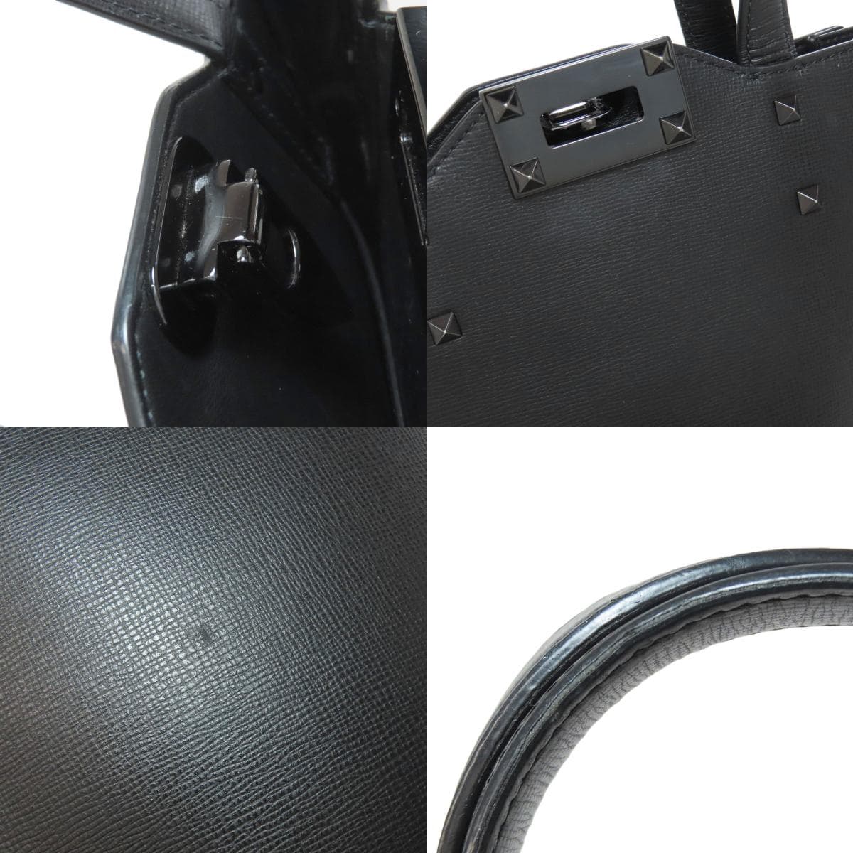 Valentino Studded Handbag Leather Women's [Used] [VALENTINO] 8