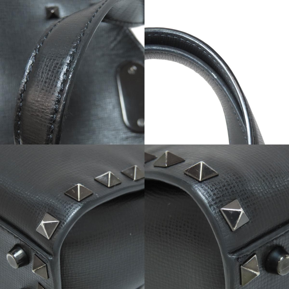 Valentino Studded Handbag Leather Women's [Used] [VALENTINO] 9