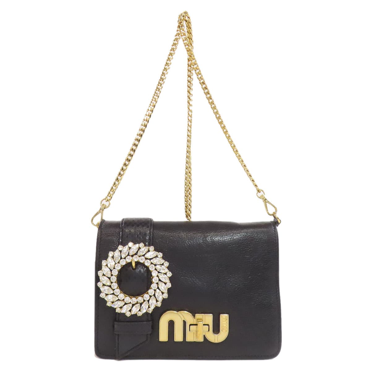 Miu Miu Chain Shoulder Shoulder Bag Calf Women's [Used] [MIUMIU]