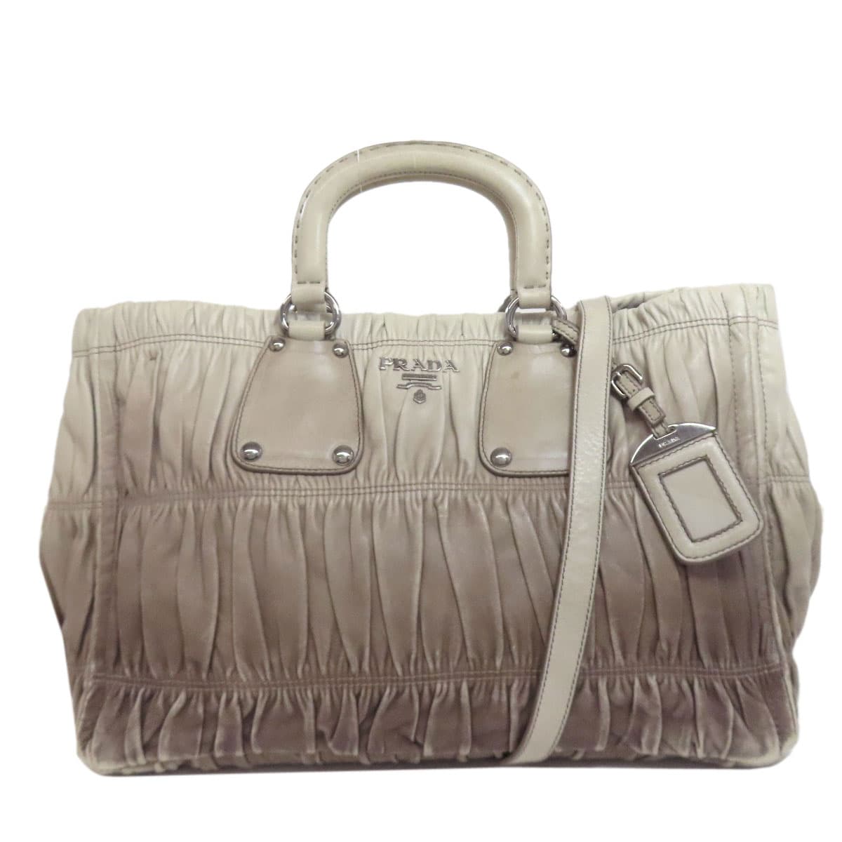 Prada 2WAY Handbag Calf Leather Ladies [Used] [PRADA]