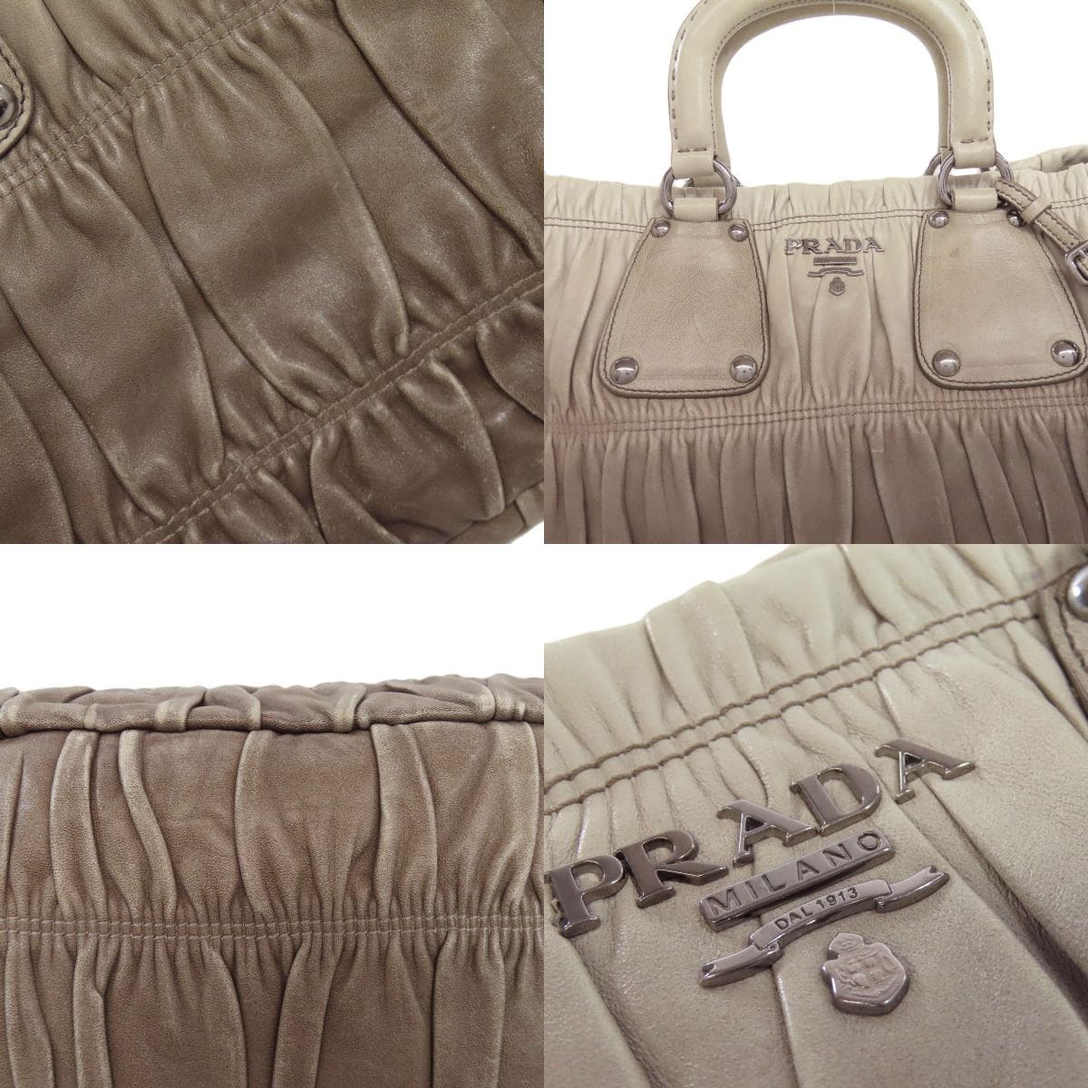 Prada 2WAY Handbag Calf Leather Ladies [Used] [PRADA] 7