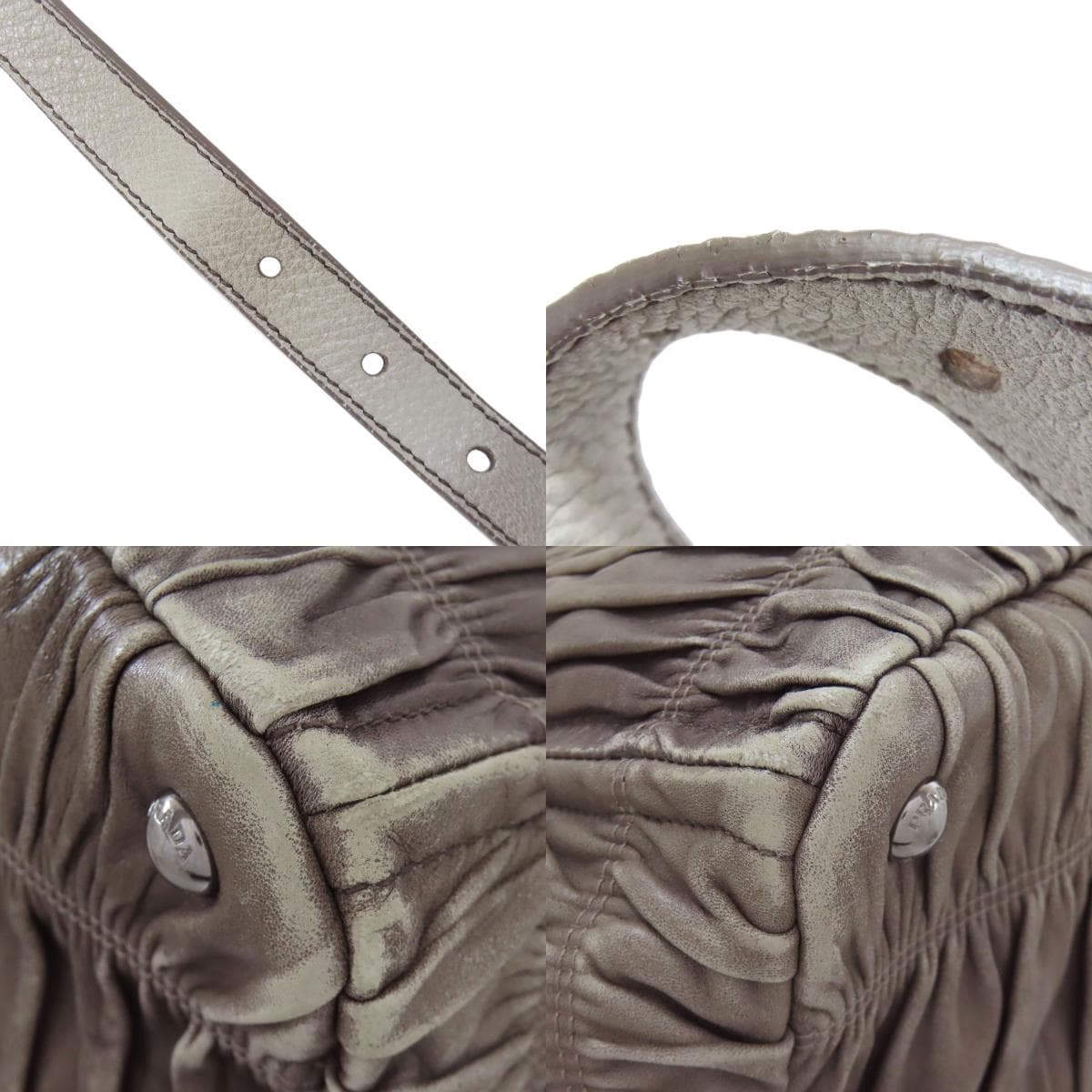 Prada 2WAY Handbag Calf Leather Ladies [Used] [PRADA] 9