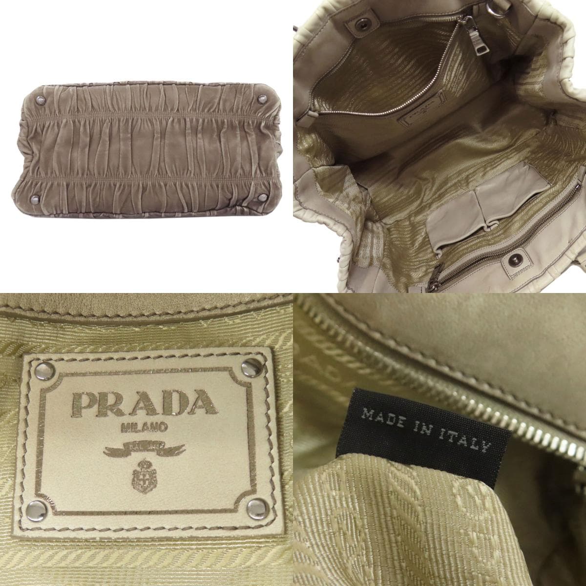 Prada 2WAY Handbag Calf Leather Ladies [Used] [PRADA] 4