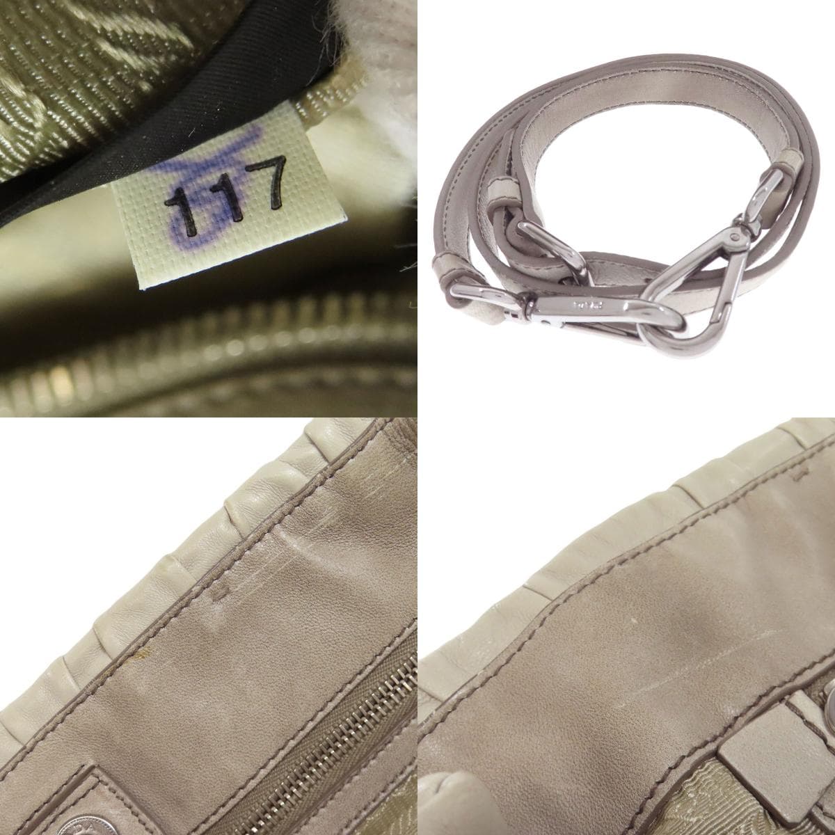 Prada 2WAY Handbag Calf Leather Ladies [Used] [PRADA] 5