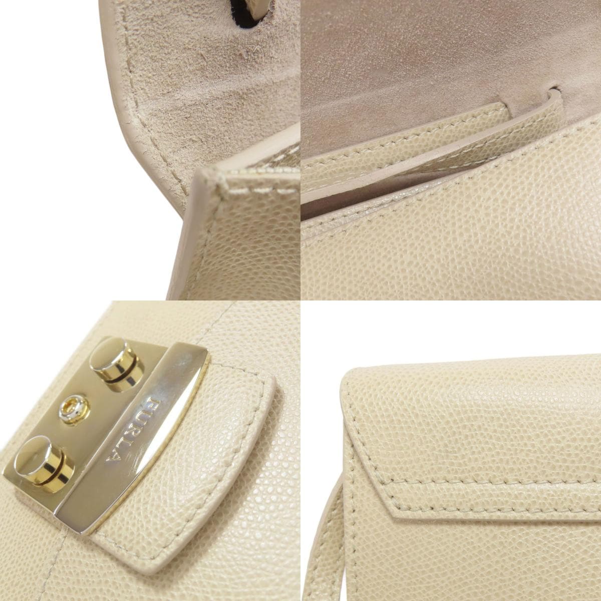 Furla Logo Shoulder Bag Leather Ladies [Used] [Furla] 8