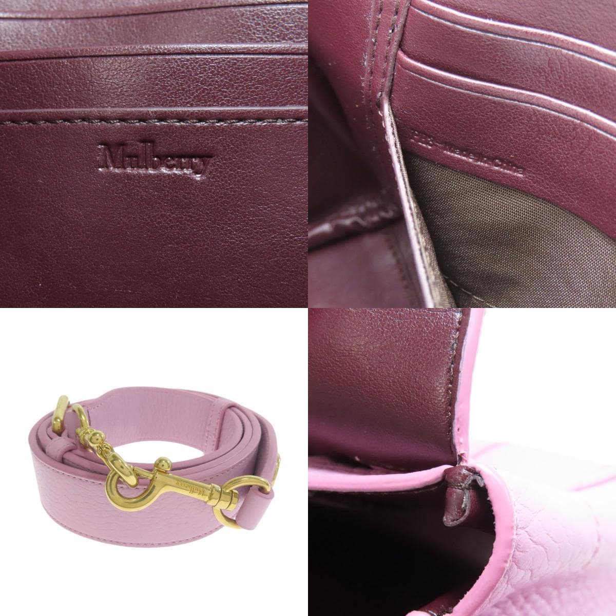 Mulberry Mini Bayswater 2WAY Handbag Leather Ladies [Used] [MULBERRY] 6