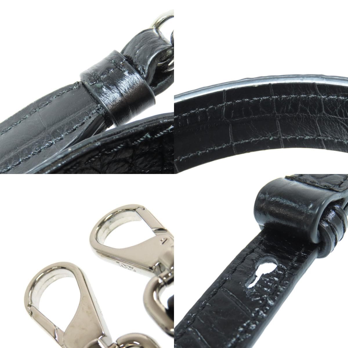 Tod's embossed double T 2WAY handbag leather for women [used] [TODS] 9