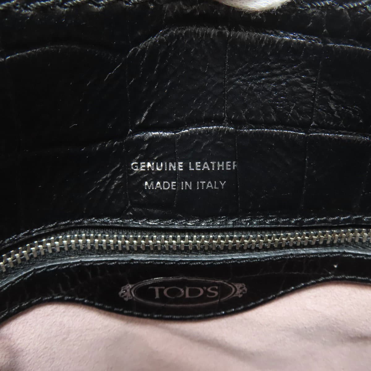 Tod's embossed double T 2WAY handbag leather for women [used] [TODS] 7