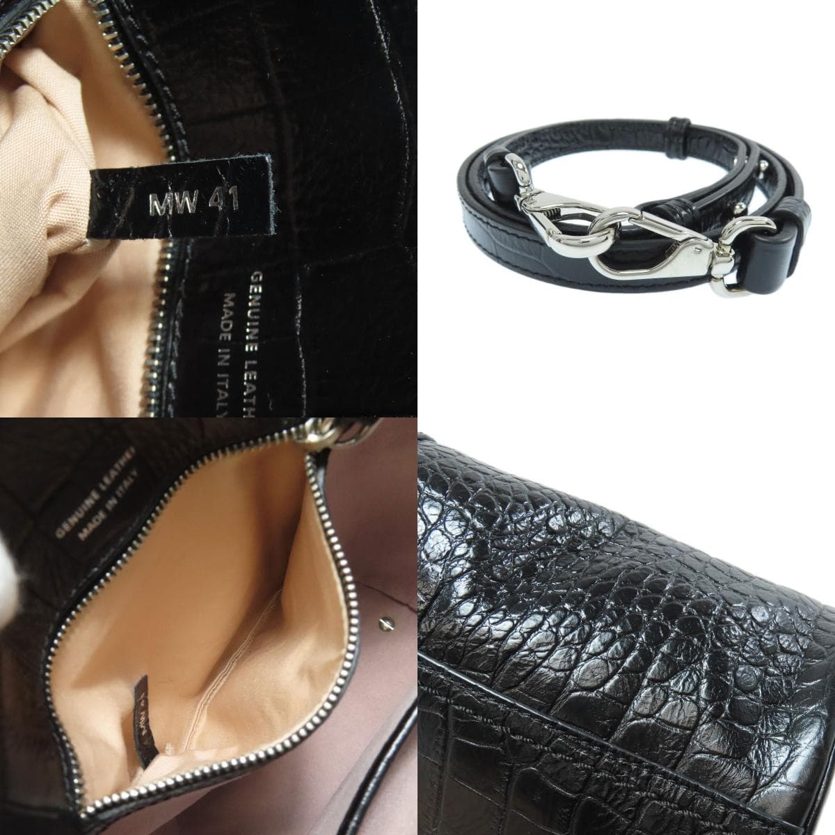 Tod's embossed double T 2WAY handbag leather for women [used] [TODS] 8