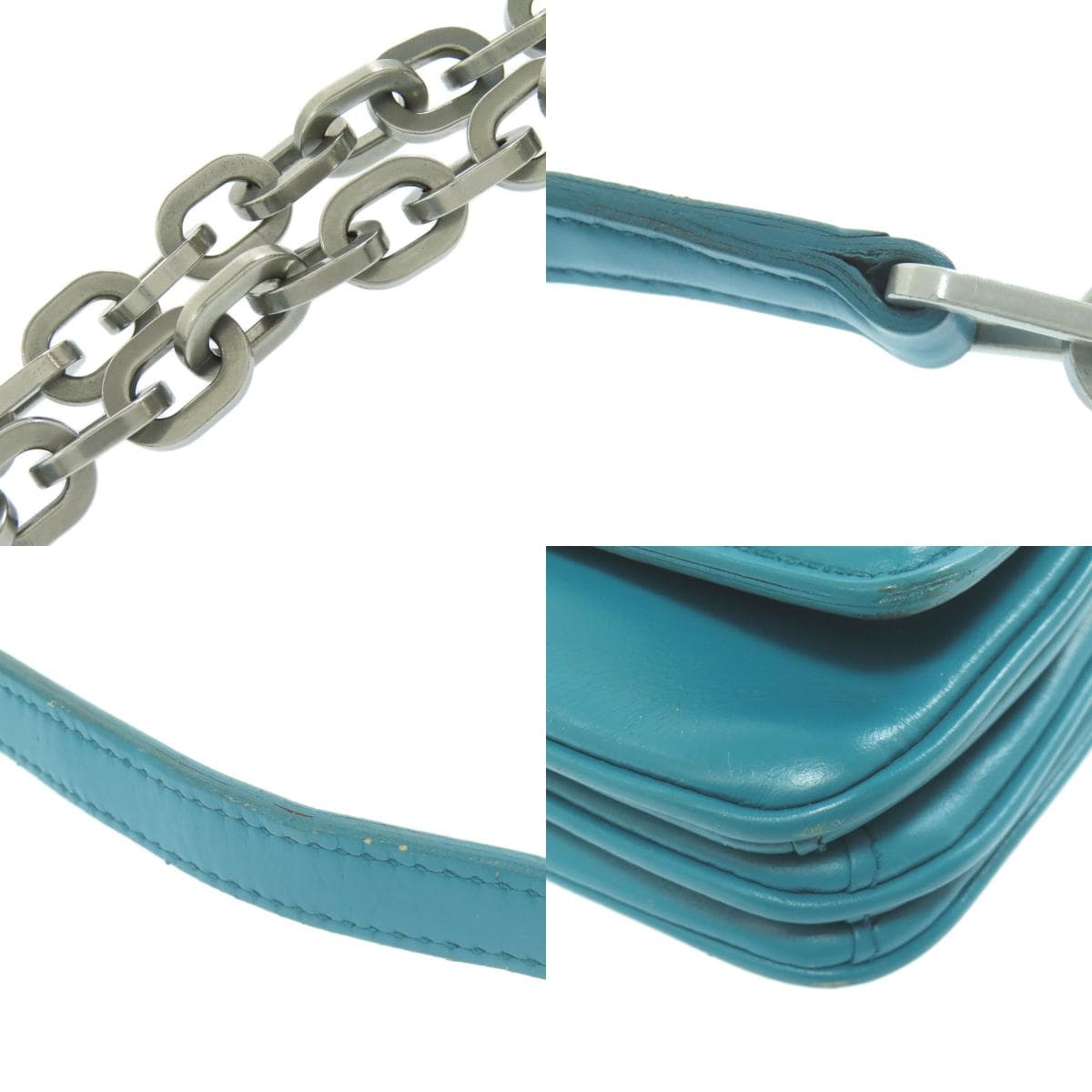 Prada Chain Shoulder Shoulder Bag Leather Ladies [Used] [PRADA] 9