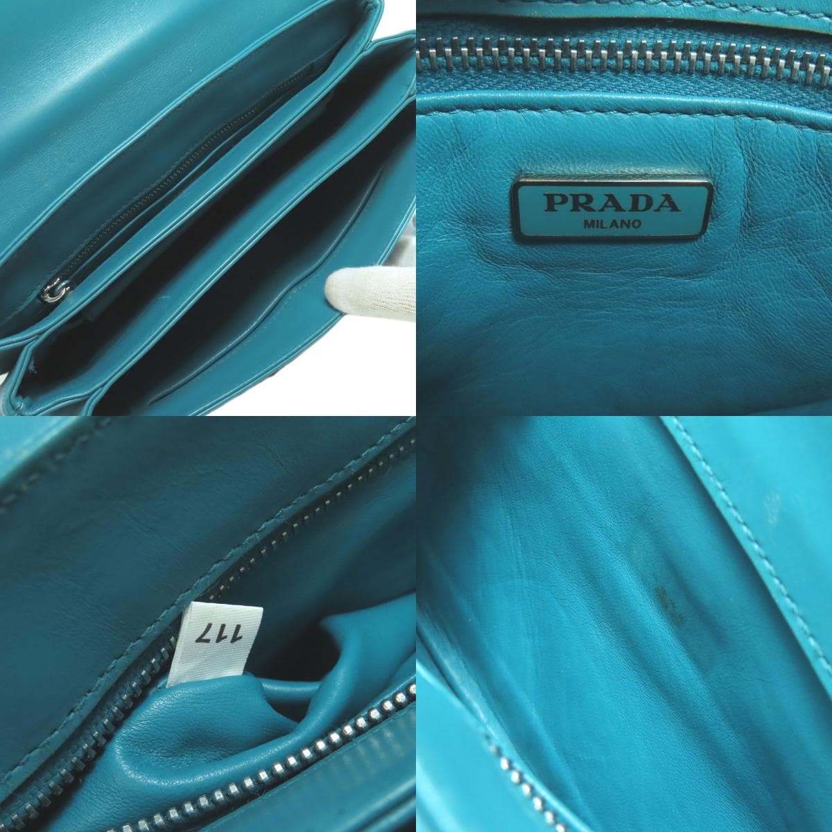 Prada Chain Shoulder Shoulder Bag Leather Ladies [Used] [PRADA] 5