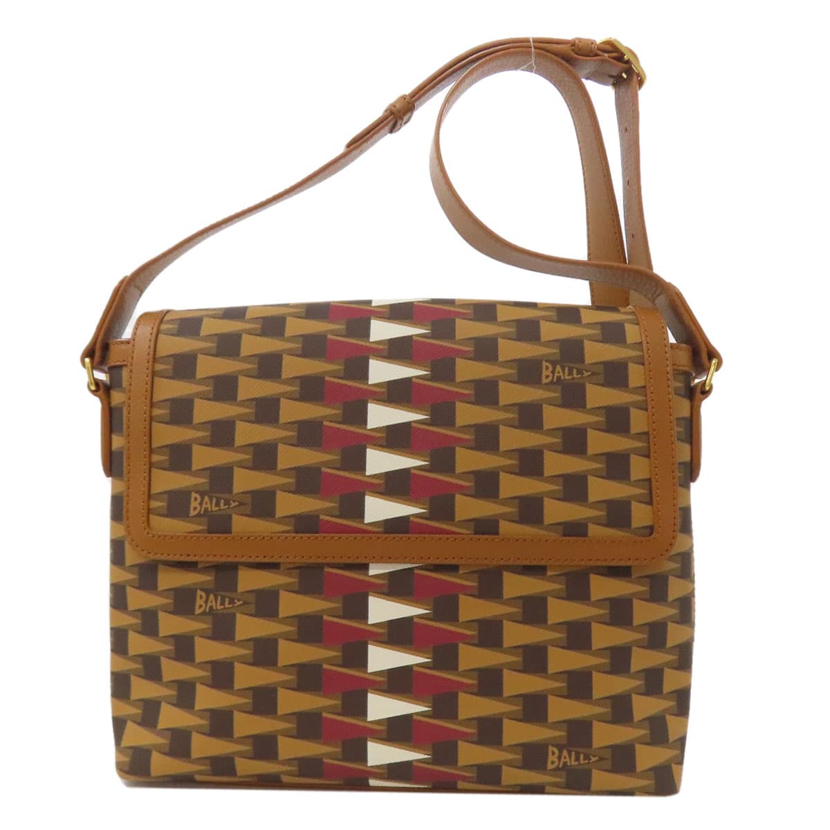 BALLY All-over Pattern Shoulder Bag PVC Ladies [Used] [BALLY]