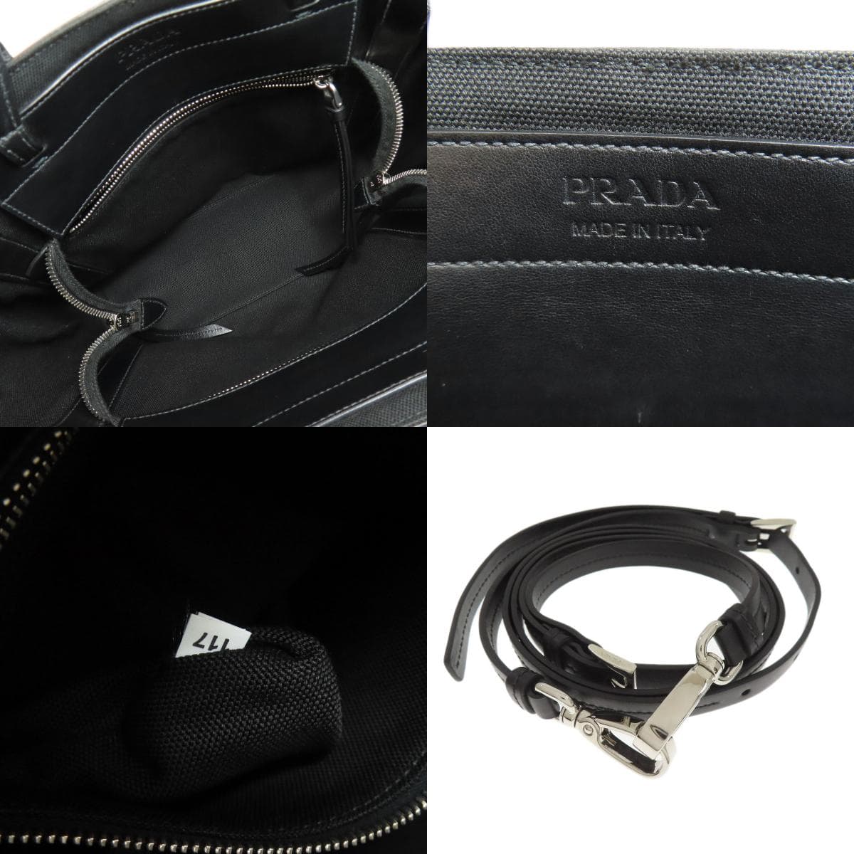 Prada Uverture 2WAY Handbag Canvas/Leather for Women [Used] [PRADA] 5