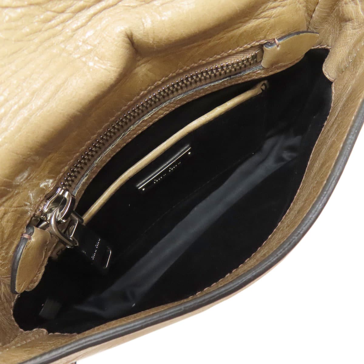 Miu Miu Logo Shoulder Bag Leather for Women [Used] [MIUMIU] 5