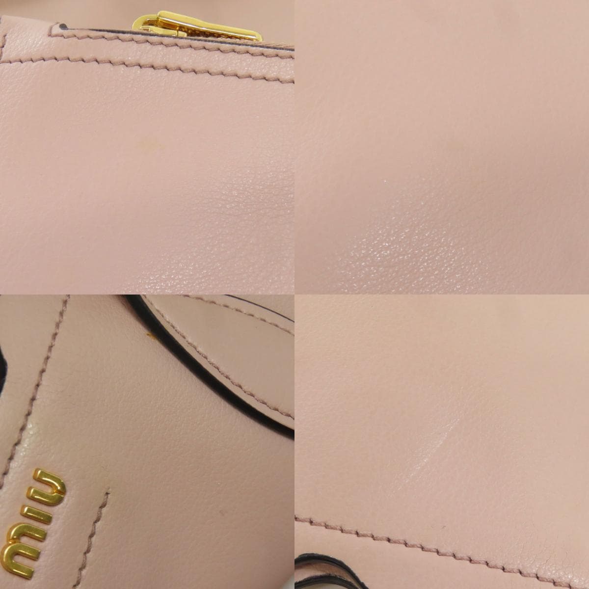 Miu Miu Logo Tote Bag Leather Women's [Used] [MIUMIU] 7