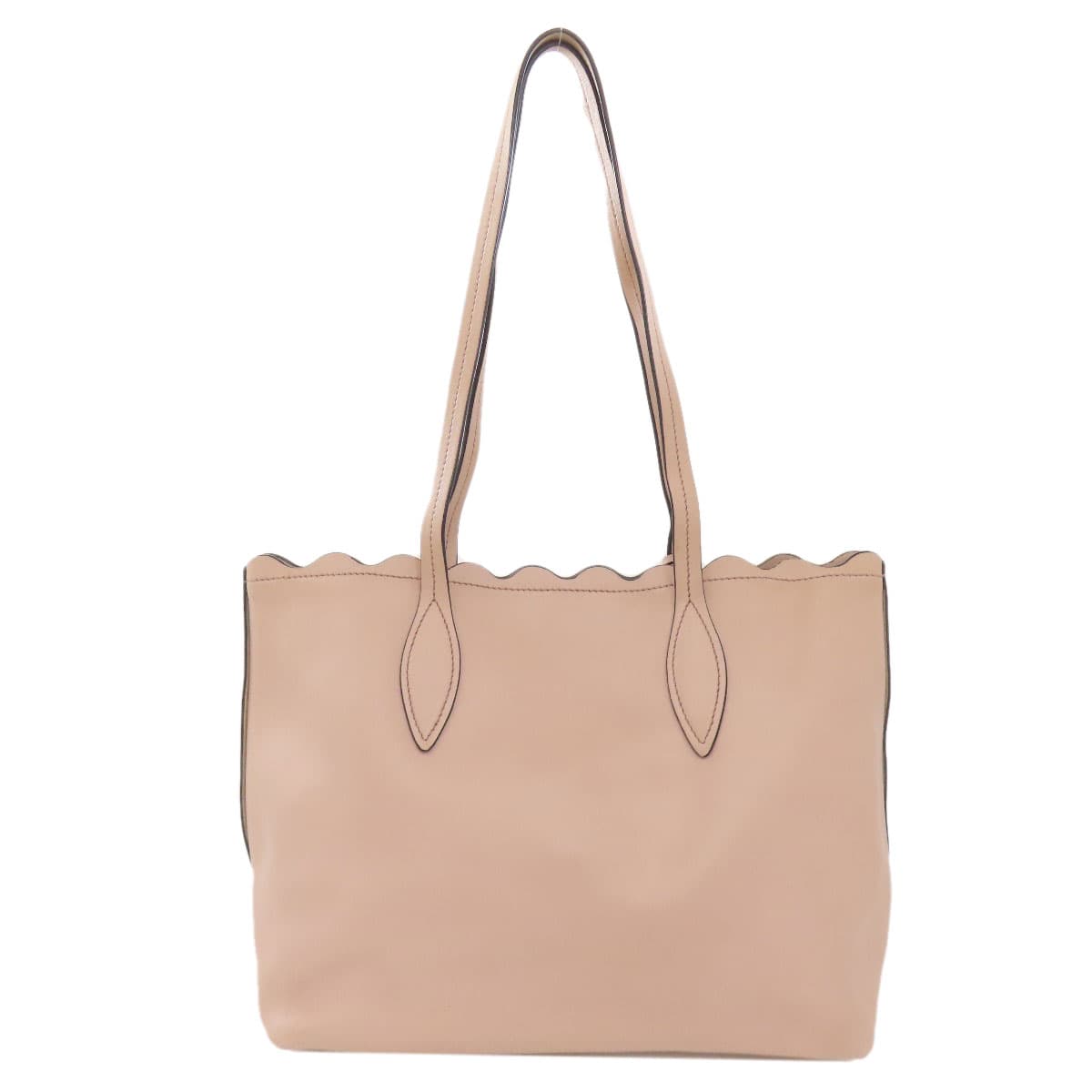 Miu Miu Logo Tote Bag Leather Women's [Used] [MIUMIU] 2