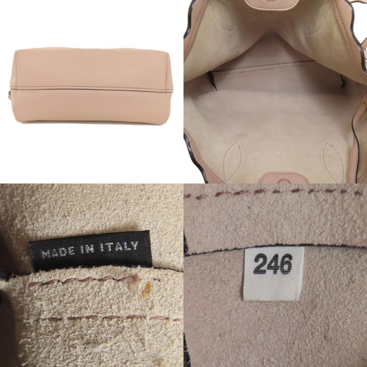 Miu Miu Logo Tote Bag Leather Women's [Used] [MIUMIU] 4