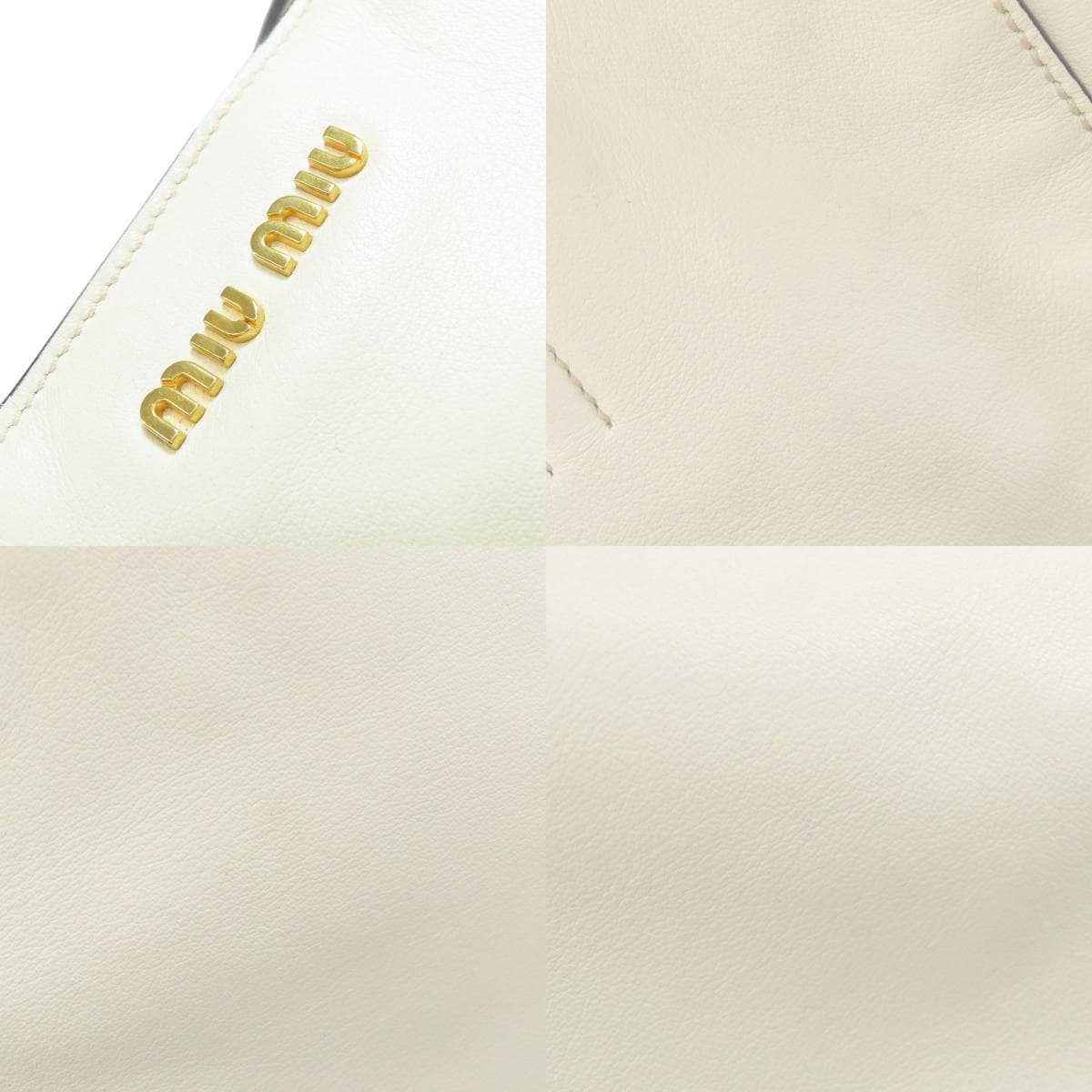 Miu Miu Logo Tote Bag Leather Women's [Used] [MIUMIU] 6