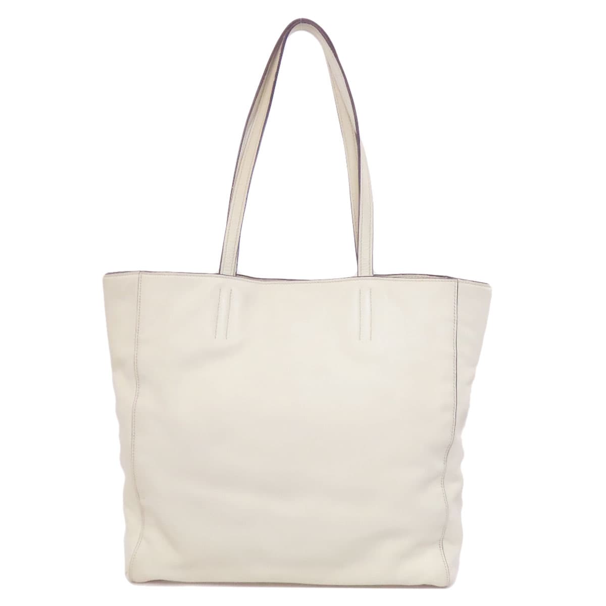 Miu Miu Logo Tote Bag Leather Women's [Used] [MIUMIU] 2