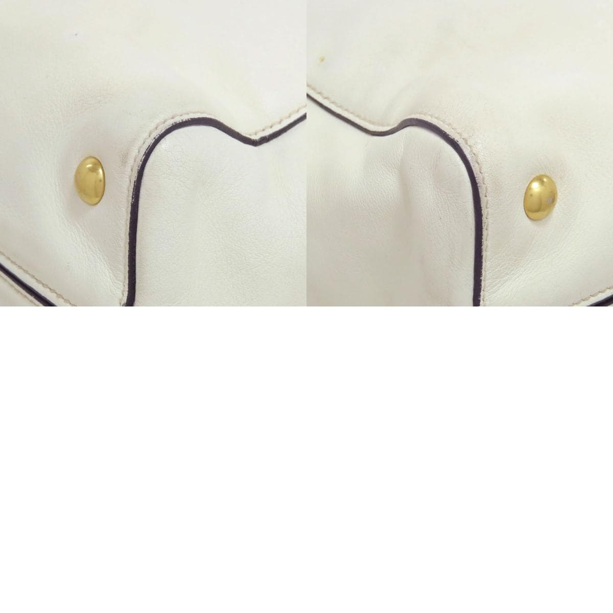 Miu Miu Logo Tote Bag Leather Women's [Used] [MIUMIU] 10