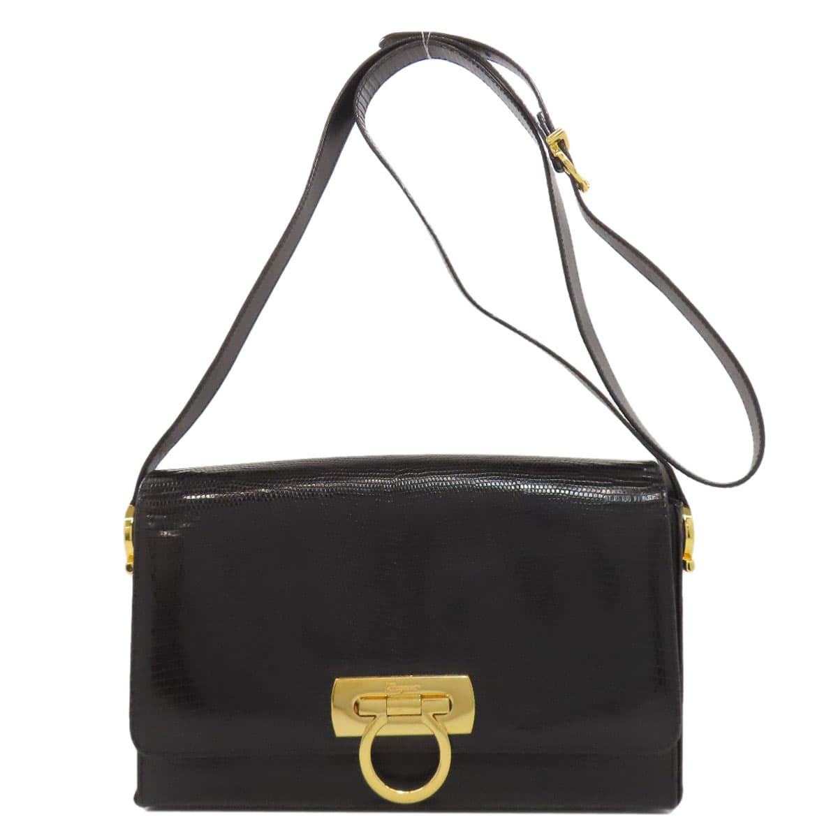 Salvatore Ferragamo Gancini hardware shoulder bag leather for women [Used] [Salvatore Ferragamo]