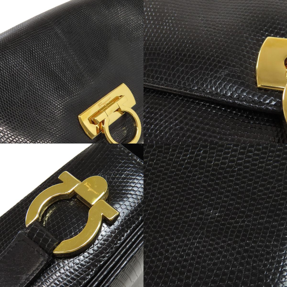 Salvatore Ferragamo Gancini hardware shoulder bag leather for women [Used] [Salvatore Ferragamo] 8