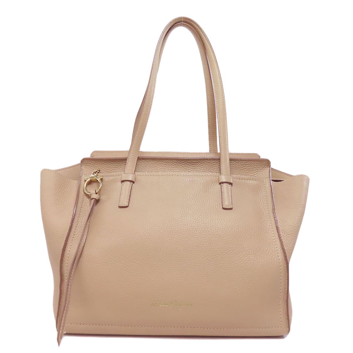 Salvatore Ferragamo Amy Gancini Hardware Tote Bag Leather Ladies [Used] [Salvatore Ferragamo]