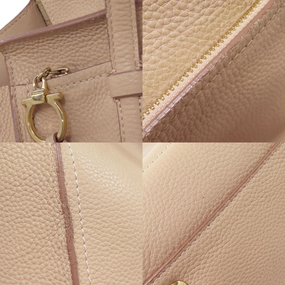 Salvatore Ferragamo Amy Gancini Hardware Tote Bag Leather Ladies [Used] [Salvatore Ferragamo] 8
