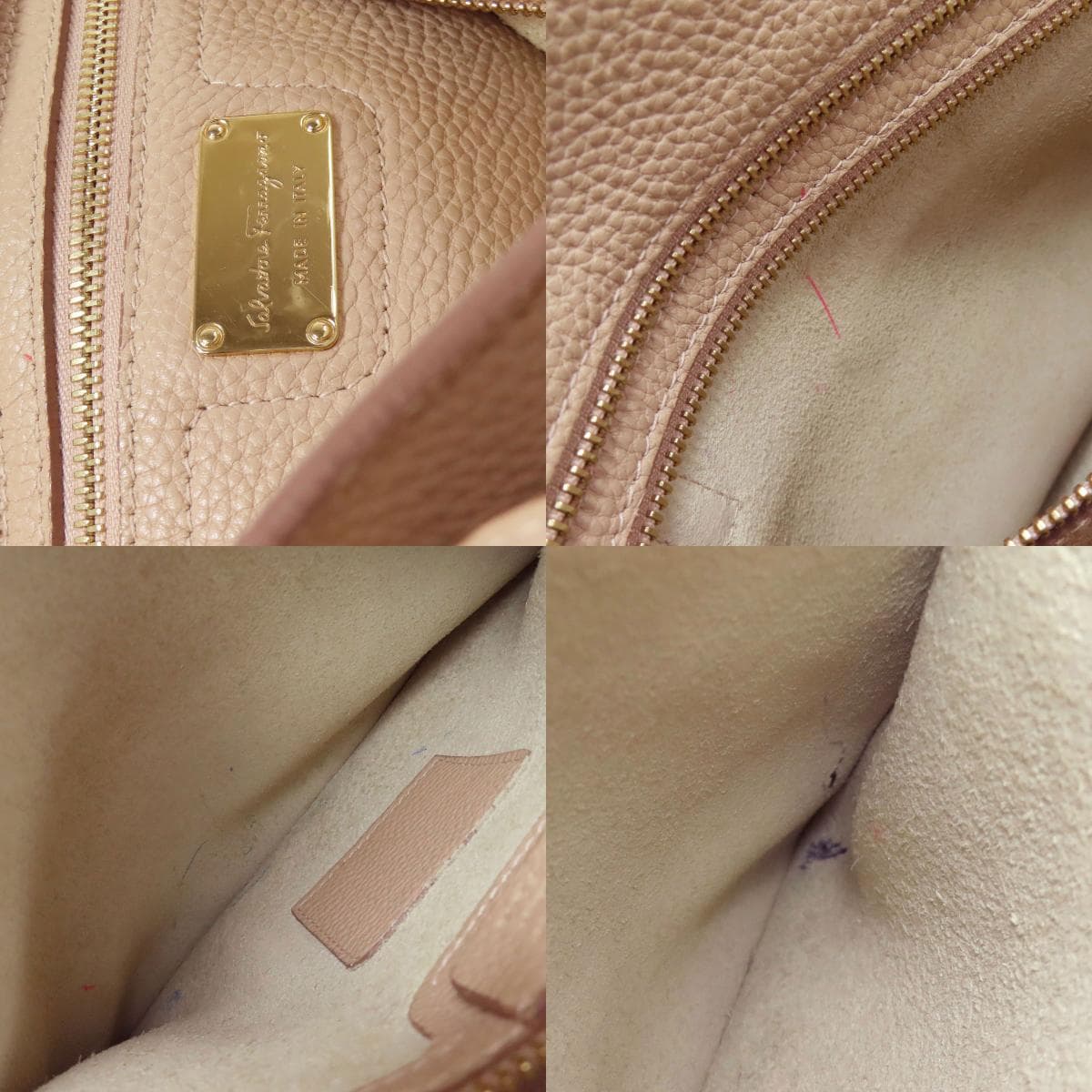 Salvatore Ferragamo Amy Gancini Hardware Tote Bag Leather Ladies [Used] [Salvatore Ferragamo] 5