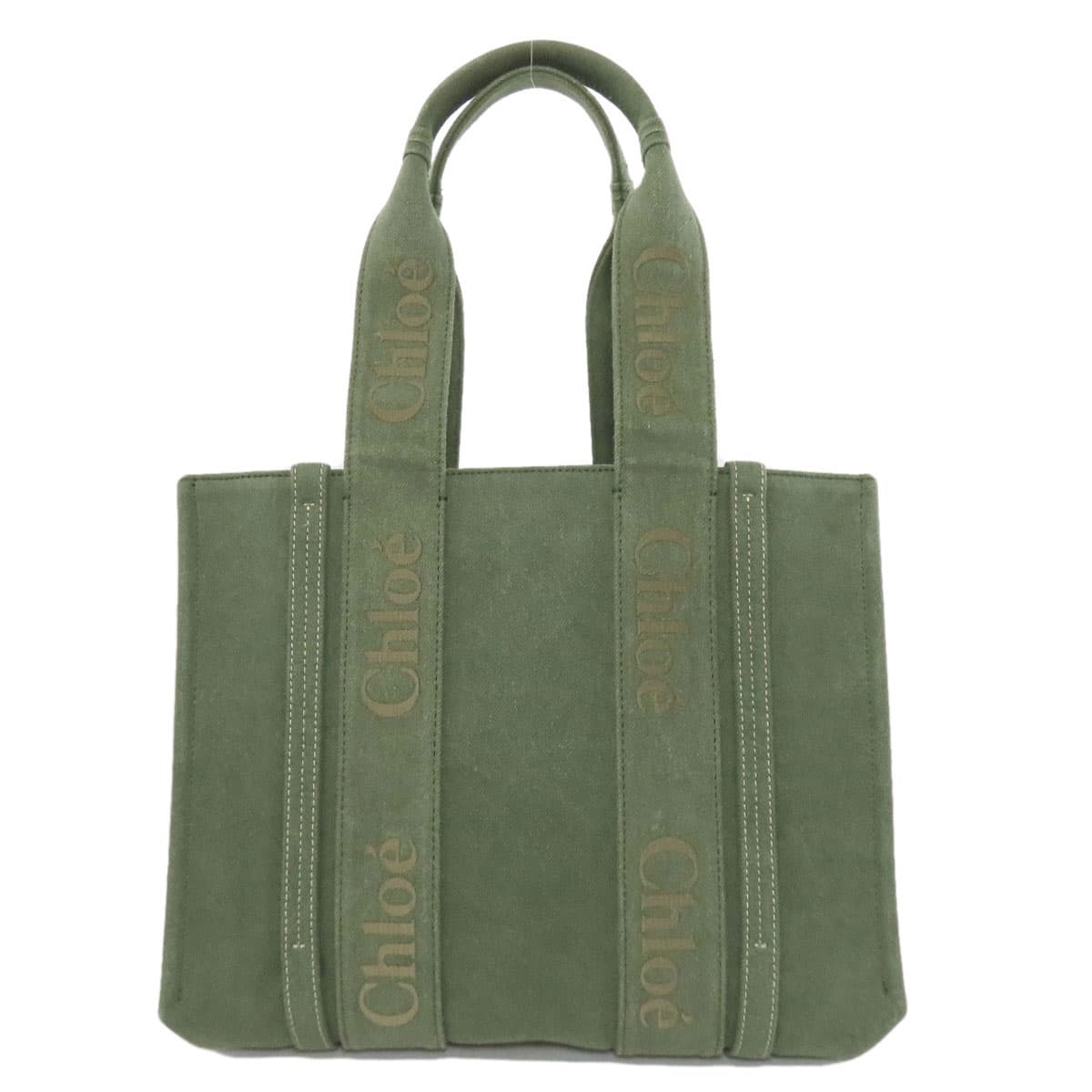 Chloe Woody Tote Tote Bag Canvas Ladies [Used] [CHLOE]
