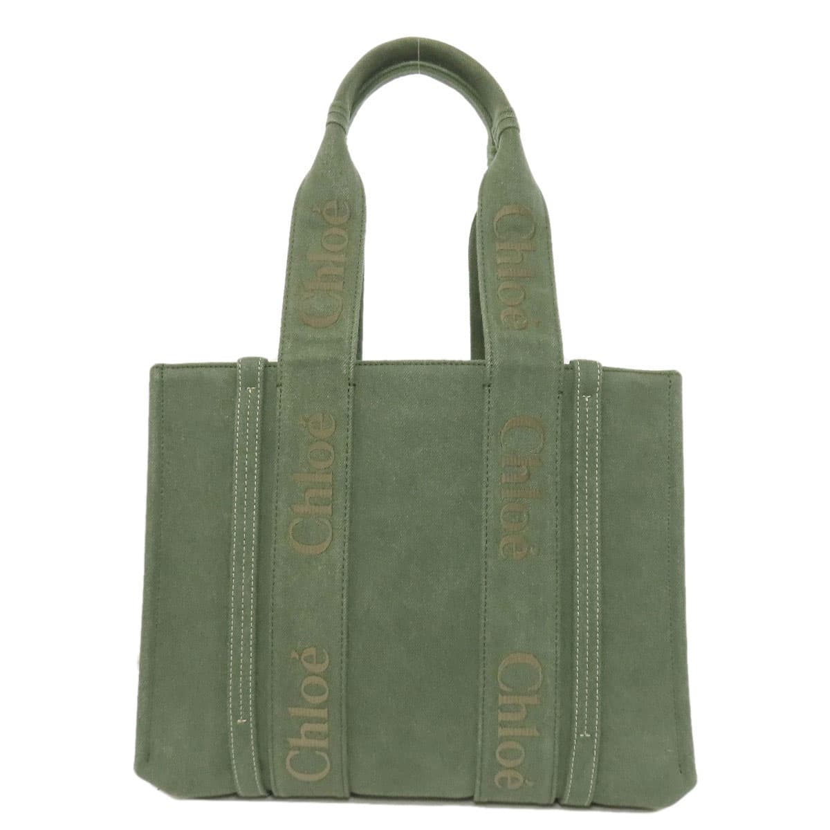 Chloe Woody Tote Tote Bag Canvas Ladies [Used] [CHLOE] 2