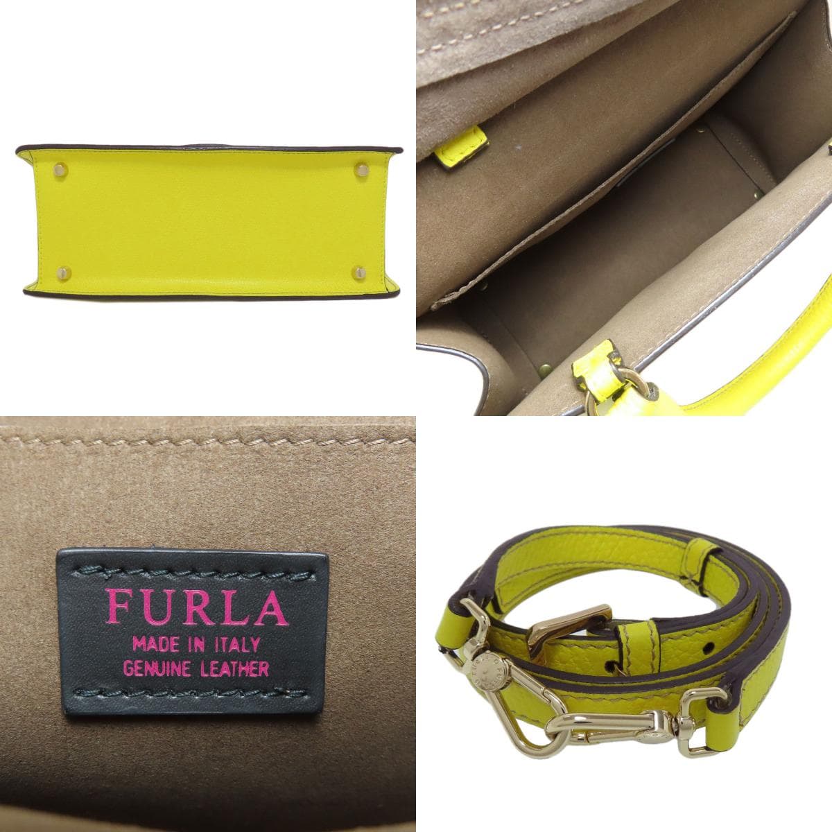 Furla 2WAY Handbag Leather Ladies [Used] [Furla] 4