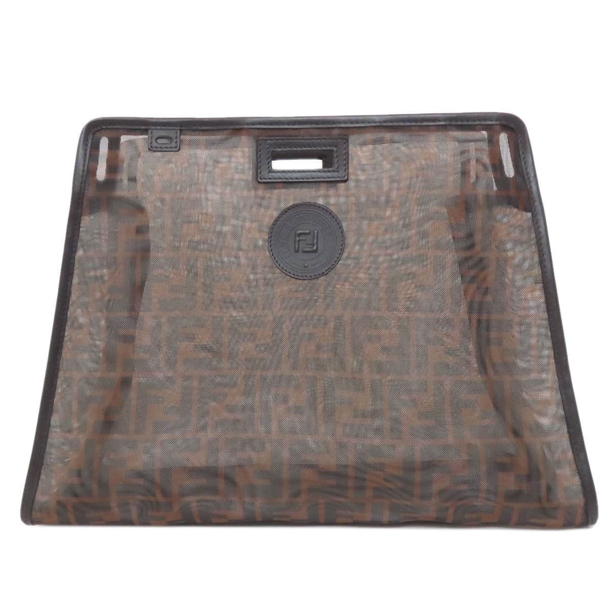 Fendi Peekaboo Cover Zucca Pattern Nylon Mesh Women's [Used] [FENDI]