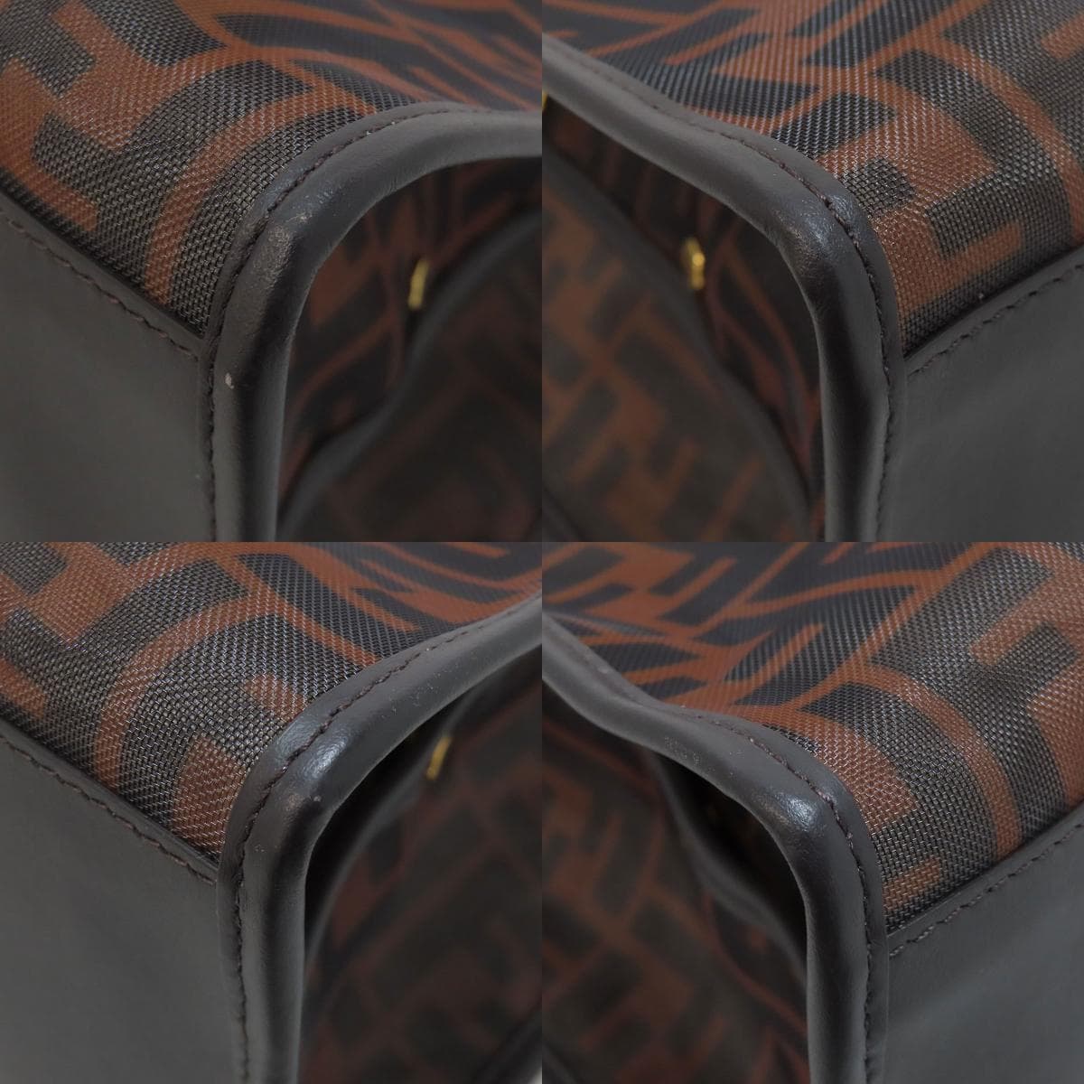 Fendi Peekaboo Cover Zucca Pattern Nylon Mesh Women's [Used] [FENDI] 10