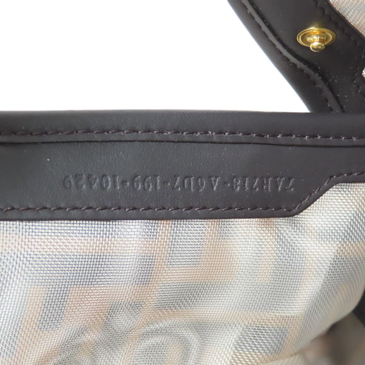 Fendi Peekaboo Cover Zucca Pattern Nylon Mesh Women's [Used] [FENDI] 6