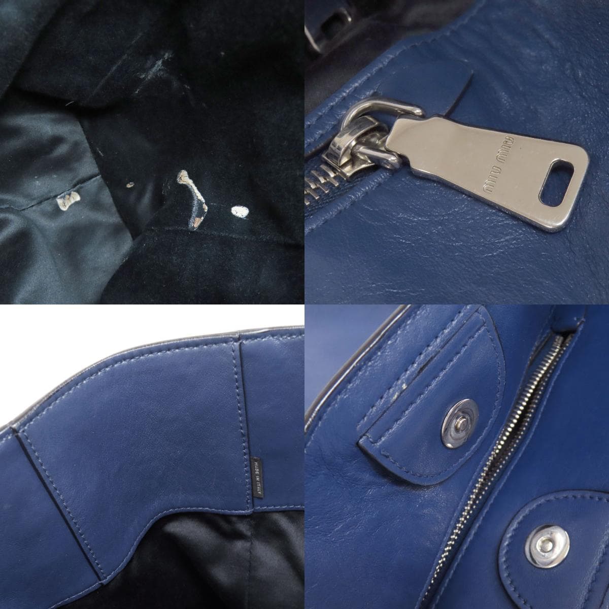 Miu Miu Logo Tote Bag Leather Women's [Used] [MIUMIU] 7