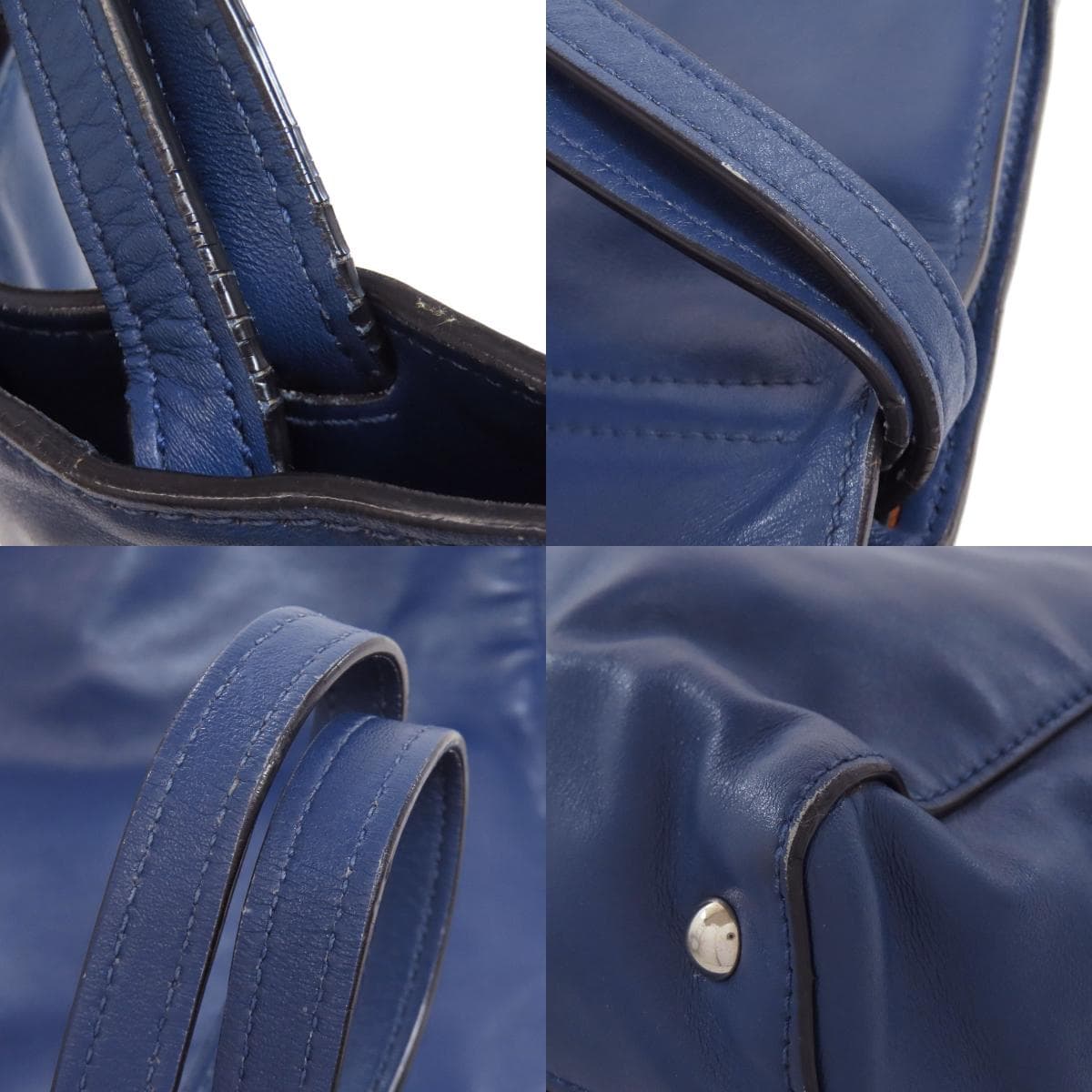 Miu Miu Logo Tote Bag Leather Women's [Used] [MIUMIU] 9