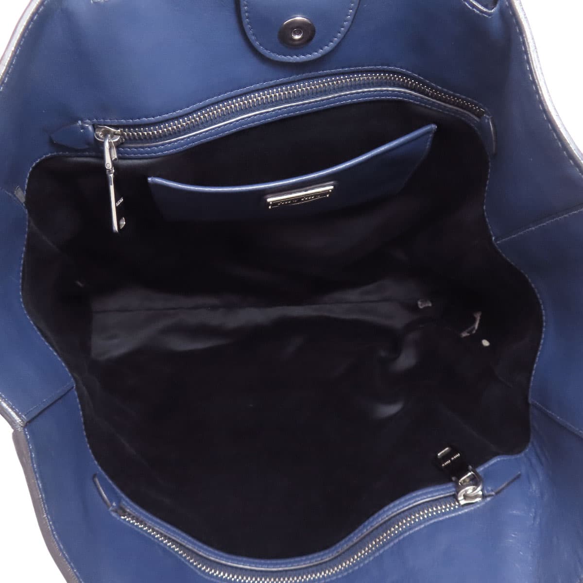 Miu Miu Logo Tote Bag Leather Women's [Used] [MIUMIU] 5