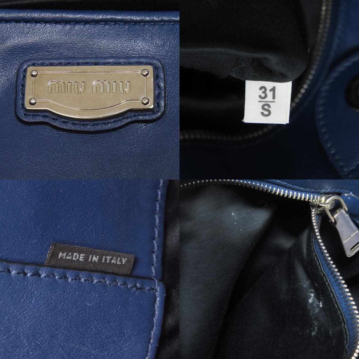 Miu Miu Logo Tote Bag Leather Women's [Used] [MIUMIU] 6