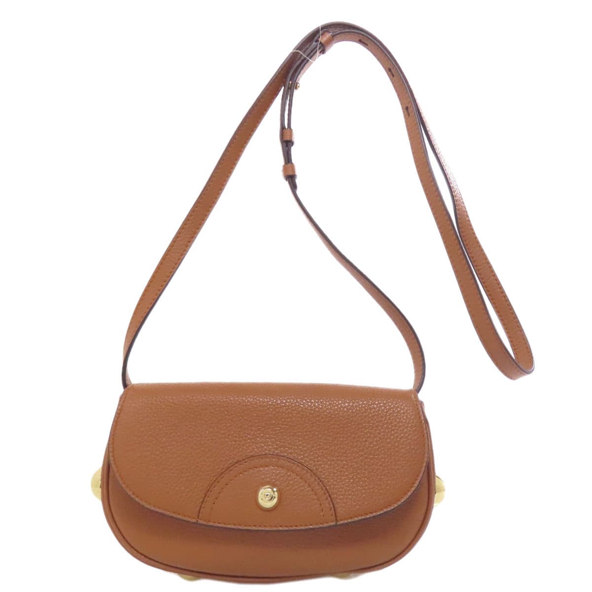 Salvatore Ferragamo Gancini Hardware Engraved Shoulder Bag Leather Women's [Used] [Salvatore Ferragamo]