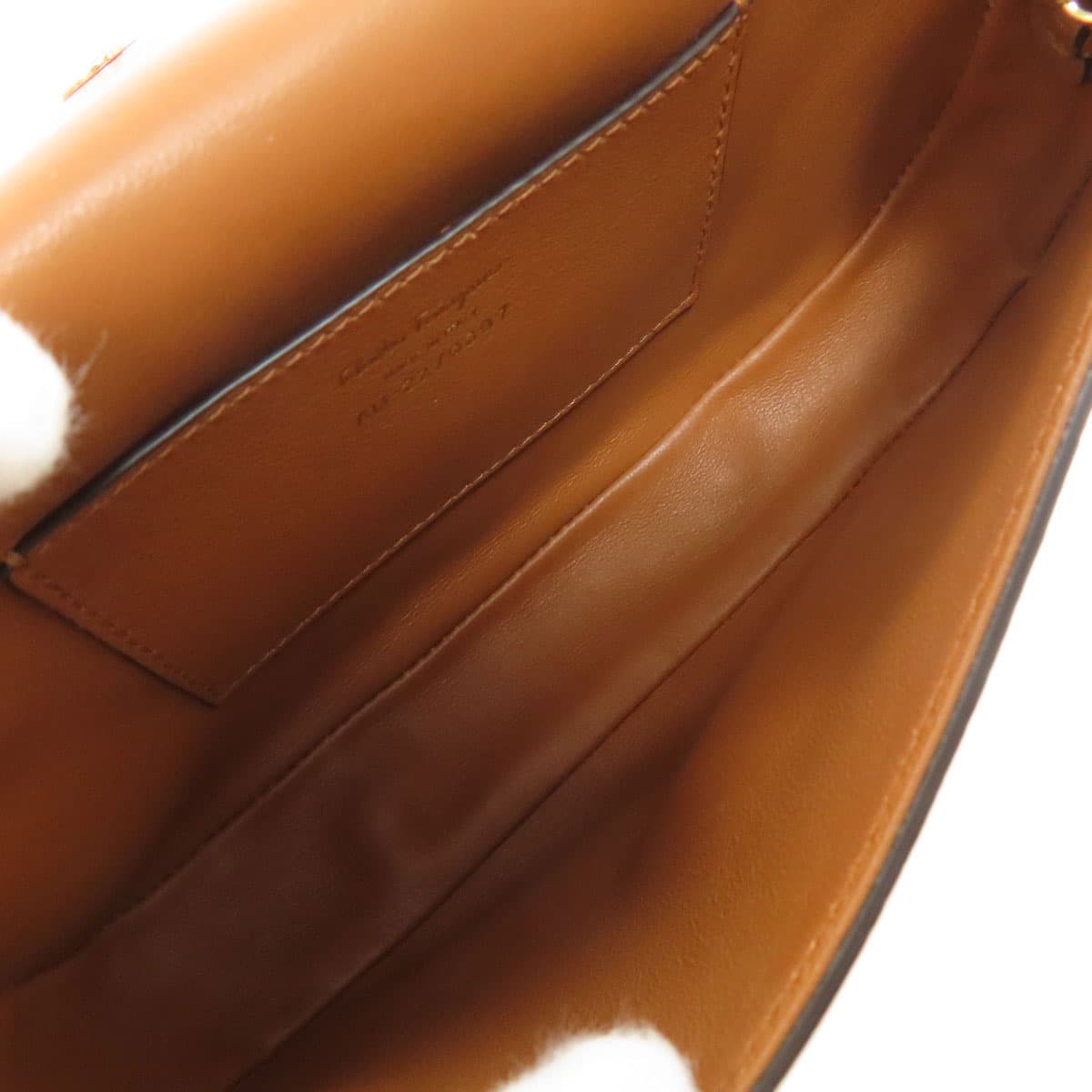 Salvatore Ferragamo Gancini Hardware Engraved Shoulder Bag Leather Women's [Used] [Salvatore Ferragamo] 5