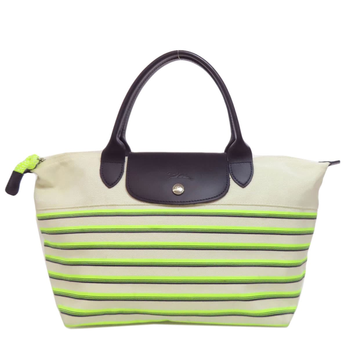 Longchamp Le Pliage Marinieres Handbag Nylon Canvas/Leather Ladies [Used] [Longchamp]