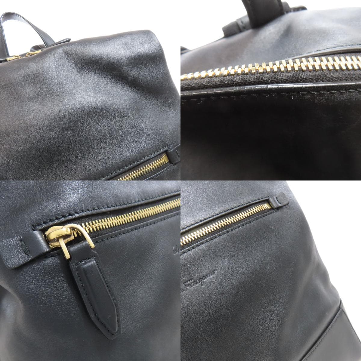 Salvatore Ferragamo Logo Backpack Daypack Leather Ladies [Used] [Salvatore Ferragamo] 6