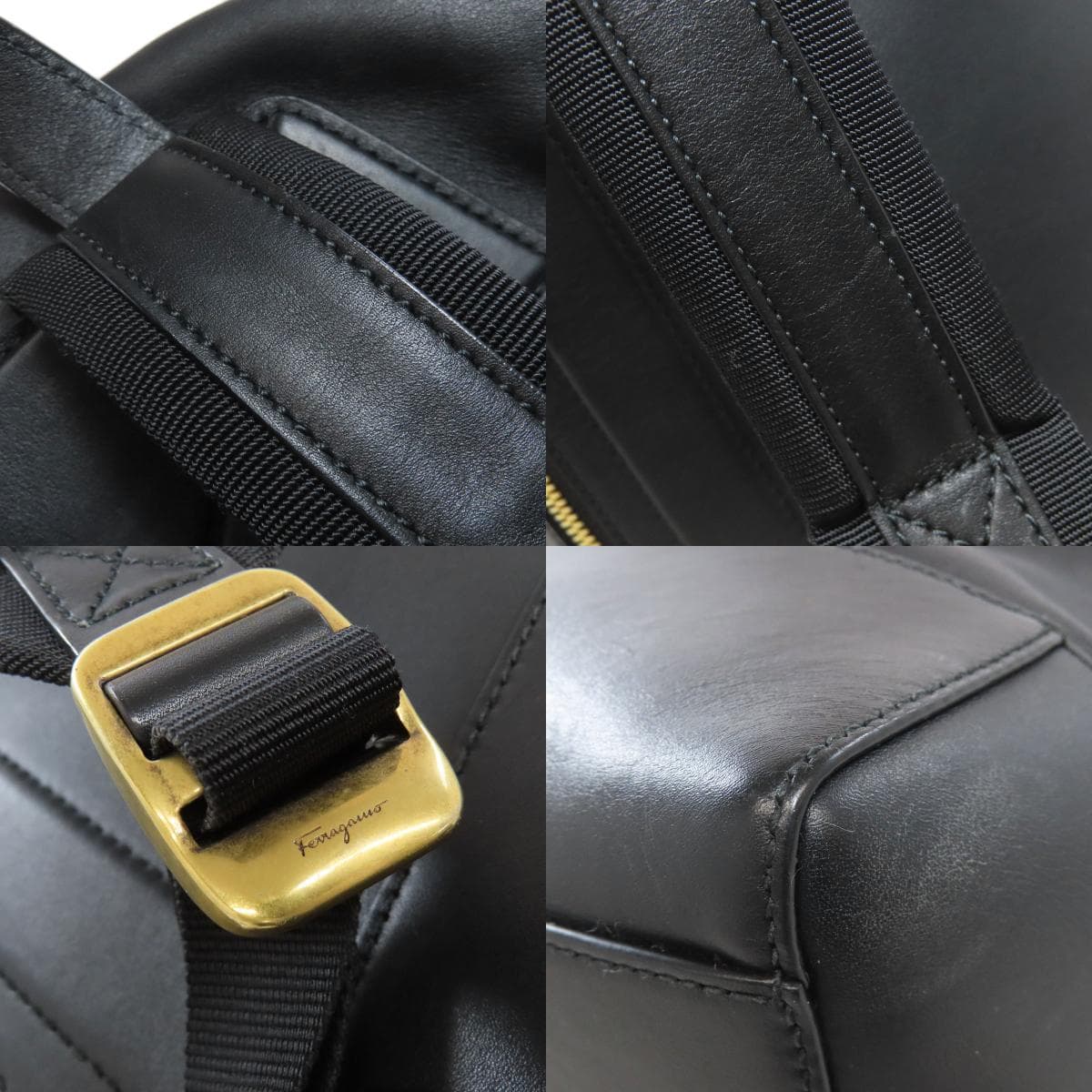 Salvatore Ferragamo Logo Backpack Daypack Leather Ladies [Used] [Salvatore Ferragamo] 9