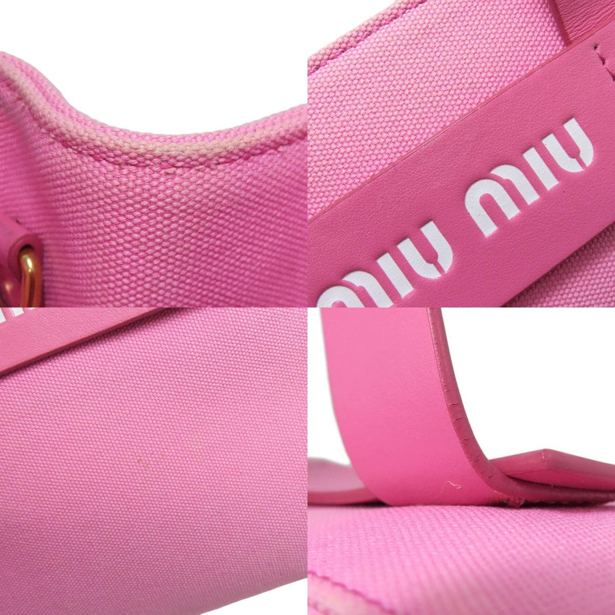 Miu Miu 5BA176 2WAY Handbag Canvas Ladies [Used] [MIUMIU] 5BA176 7