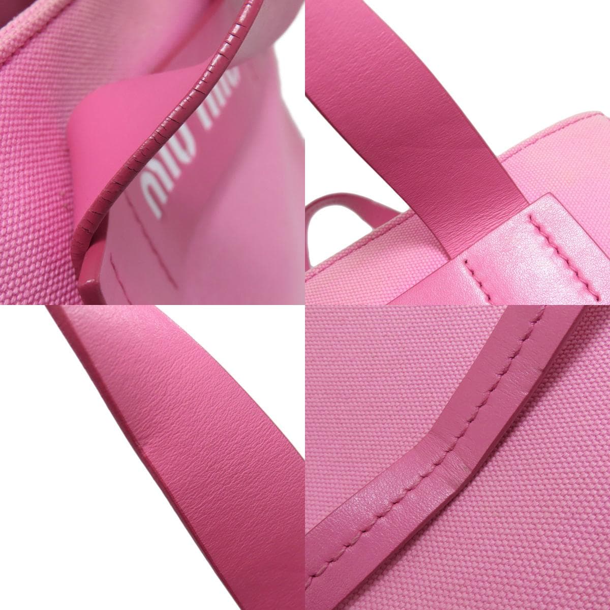 Miu Miu 5BA176 2WAY Handbag Canvas Ladies [Used] [MIUMIU] 5BA176 8