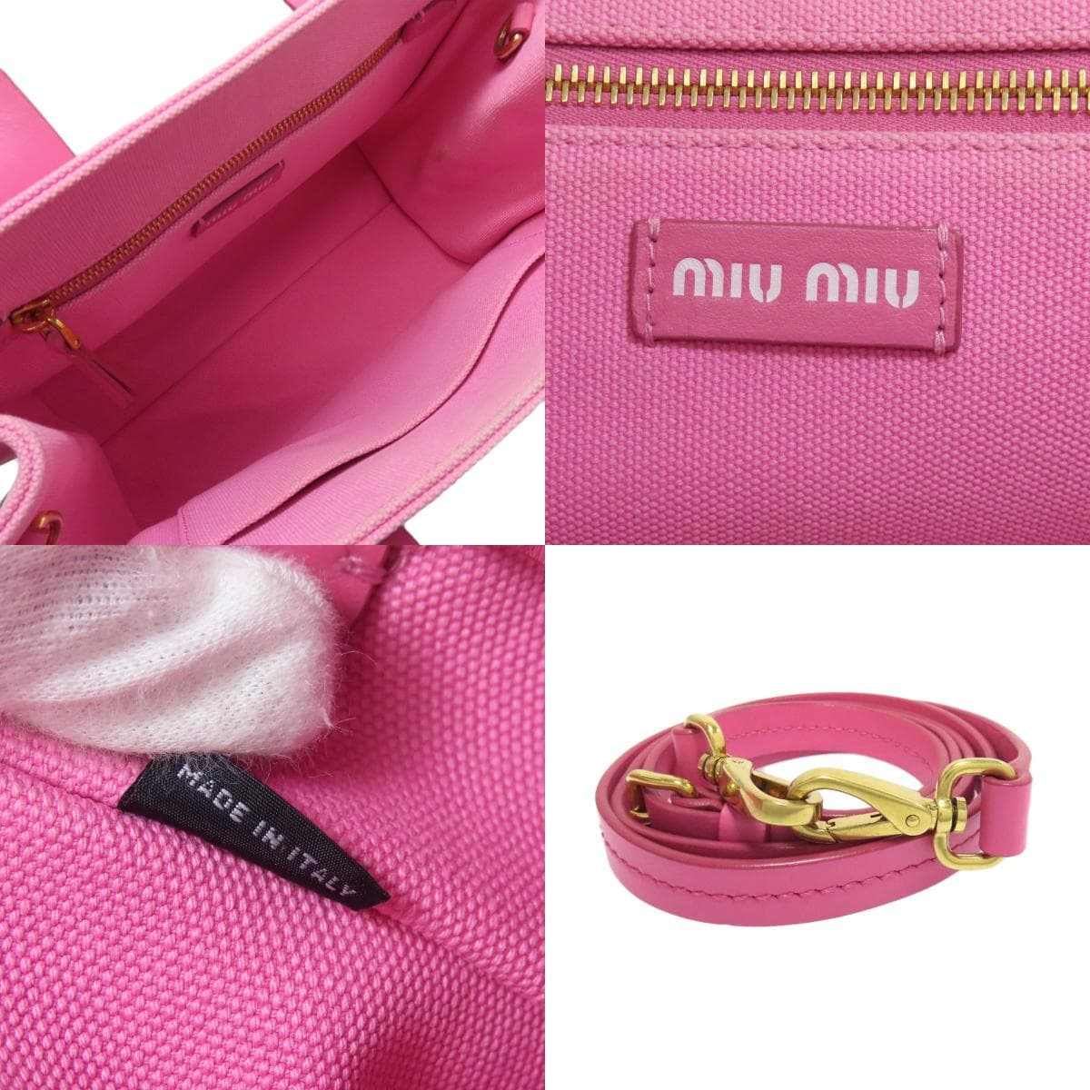 Miu Miu 5BA176 2WAY Handbag Canvas Ladies [Used] [MIUMIU] 5BA176 5