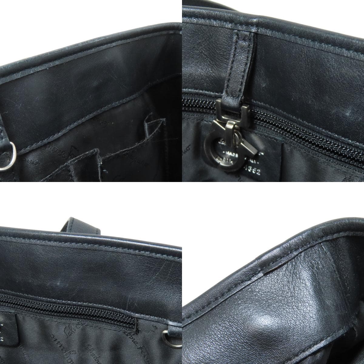 Salvatore Ferragamo Logo Tote Bag Calf Leather Ladies [Used] [Salvatore Ferragamo] 6