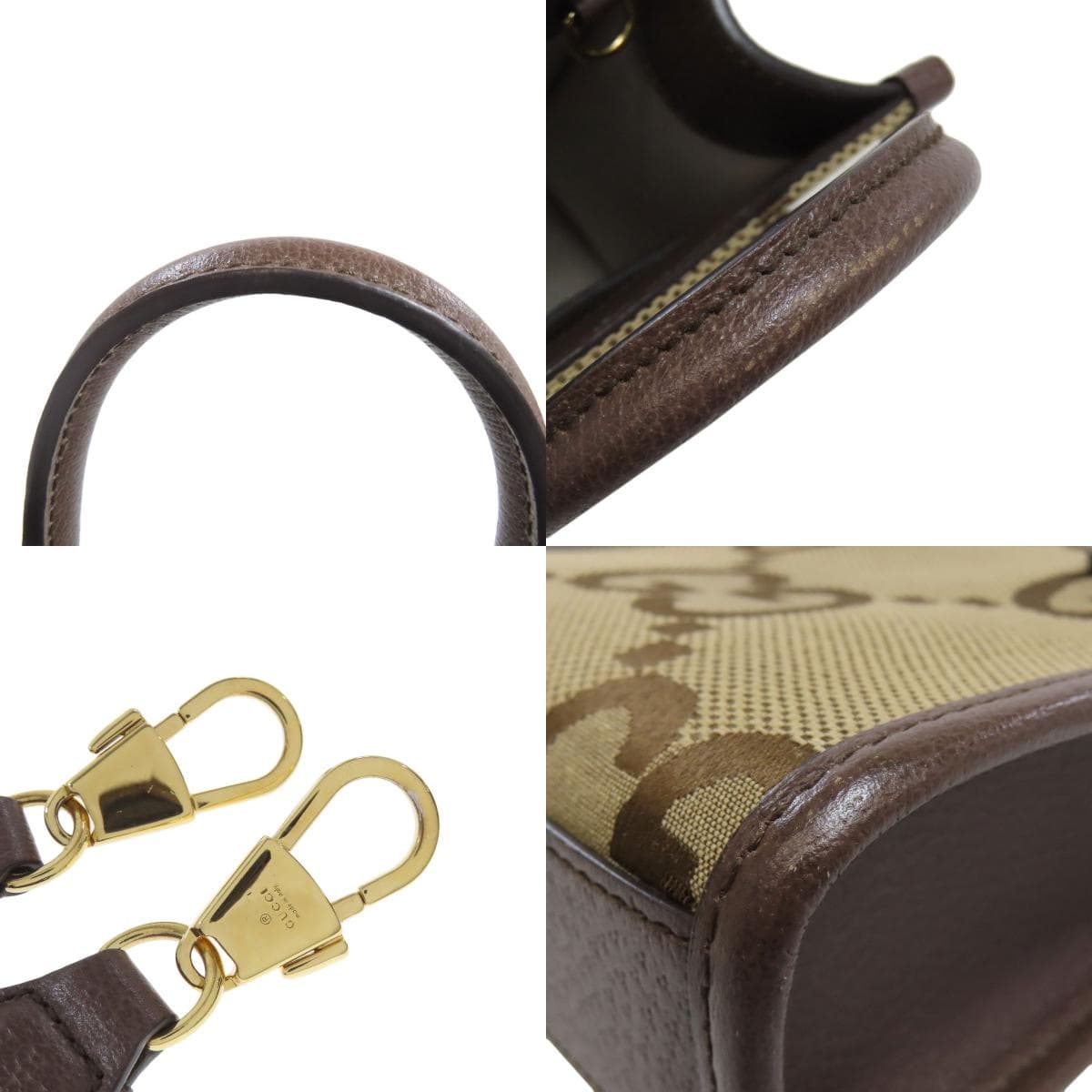 Gucci 699406 Jumbo GG Mini Tote Bag 2WAY Handbag Canvas/Calf Ladies [Used] [GUCCI] 699406 9